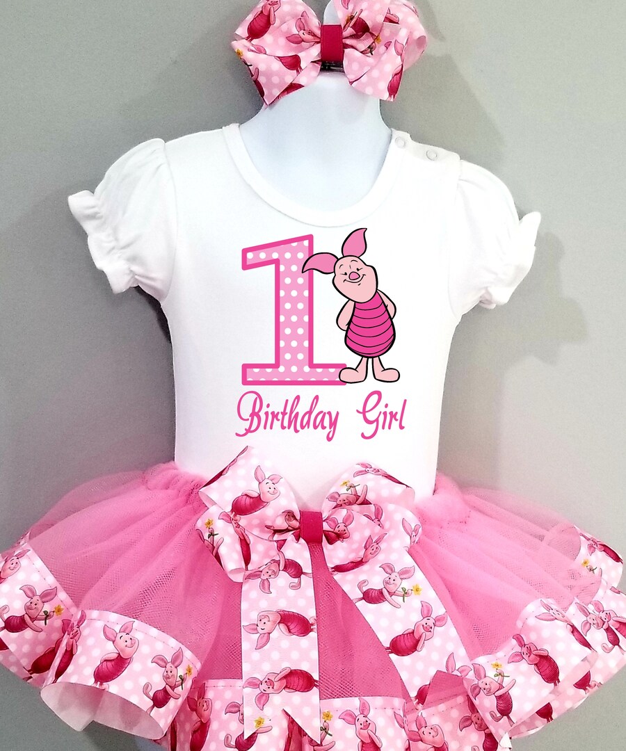 Baby Toddler Girls Piglet Birthday Tutu Outfit | Pig Ribbon Tutu, Matching Tshirt or Onesie and Hairbow | Birthday Tutu Dress | MakerPlace by Michaels Baby Toddler Girls Piglet Birthday Tutu Outfit | Pig Ribbon Tutu, Matching Tshirt or Onesie and Hairbow | Birthday Tutu Dress | MakerPlace by Michaels
